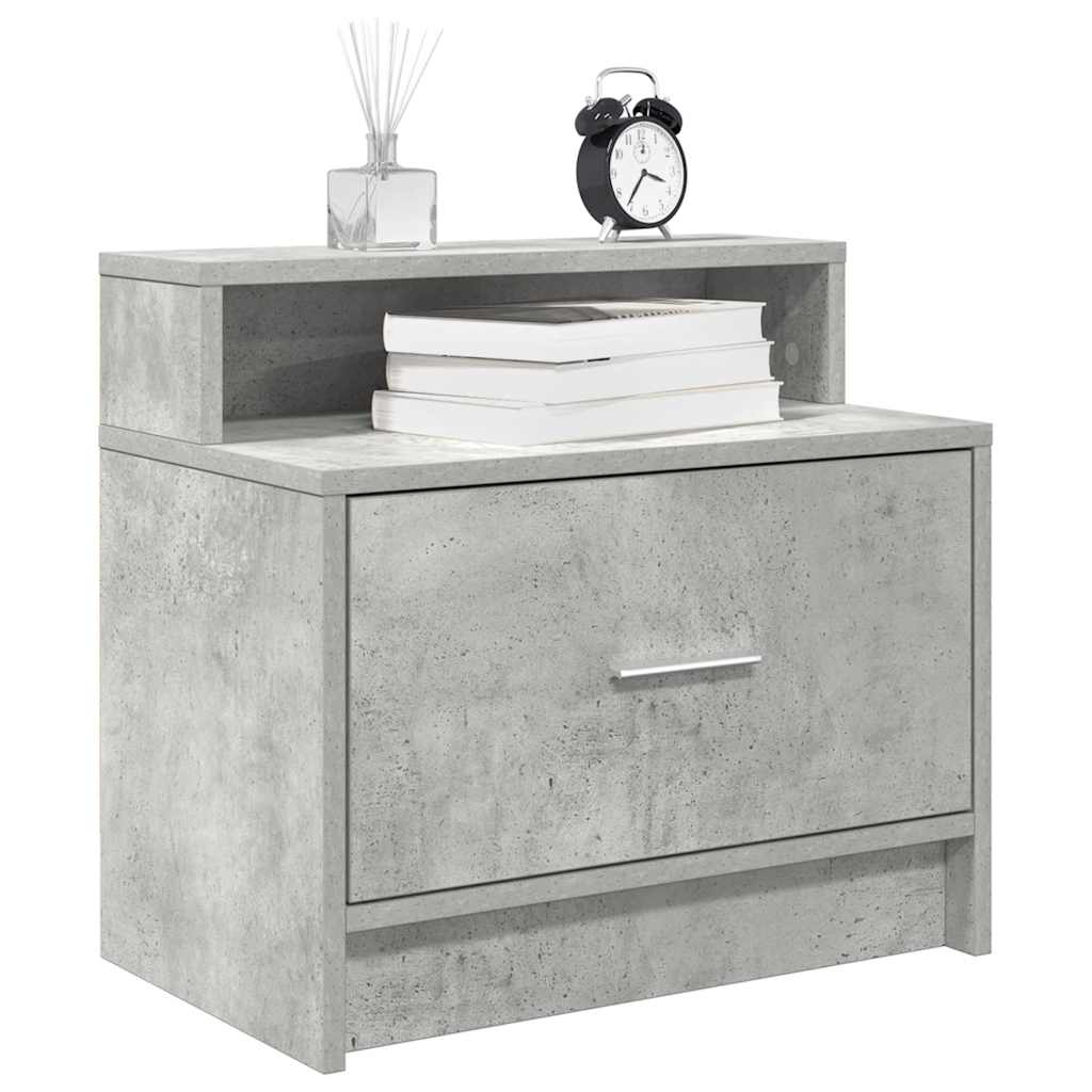 vidaXL Mesillas de noche con cajón 2 uds 51x31x47 cm en color Gris sonoma/Roble artisan/Roble ahumado y más | cómodas modernas ergonómicas para comedor cocina salón hogar