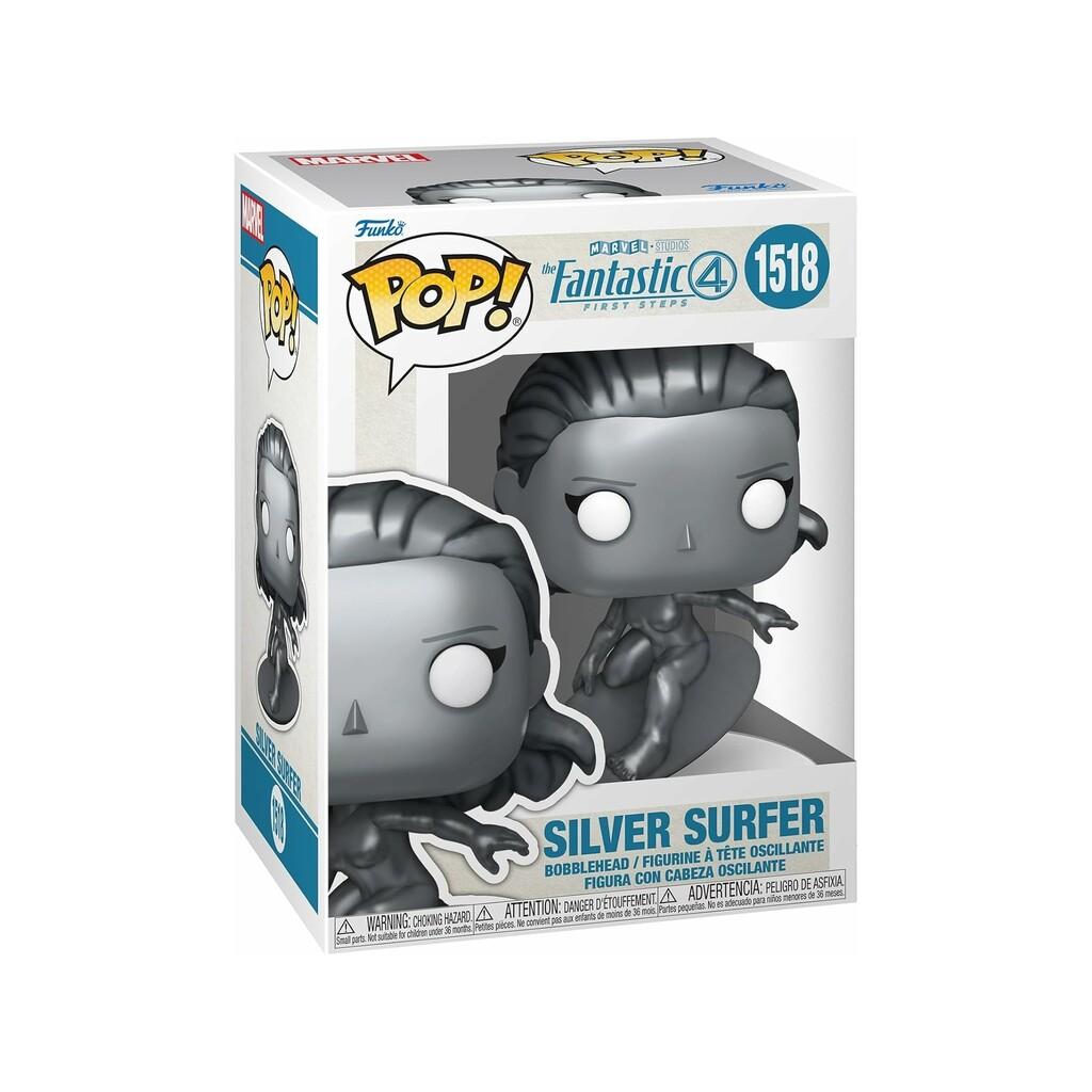 Funko Pop Los 4 Fantásticos Primeros Pasos Figura Silver Surfer con Cabeza Oscilante