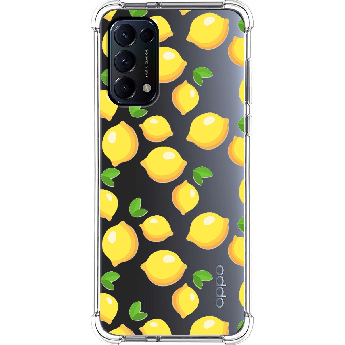 Tumundosmartphone Funda Silicona Antigolpes para Oppo Find X3 Lite 5G diseño Limones Dibujos