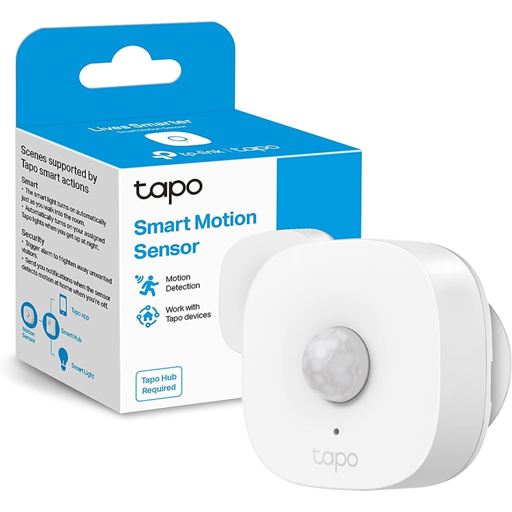 Tp-Link Tp-link Tapo T100 - Detector de Movimiento Wifi - Amplia Cobertura - Sensor de Alarma Antirrobo - Rotación 120º - Montaje Magnético - Control App Tapo