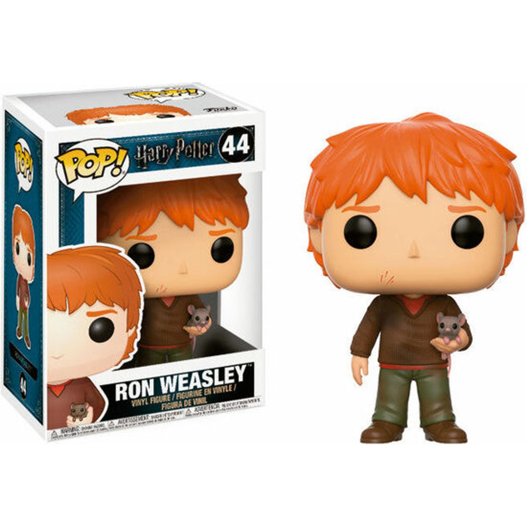 Funko - Figura Pop Harry Potter Ron Weasley With Scabbers - Funko Pop Coleccionable De Edición Limitada - Funko Pop Diseño Detallado Y Realista - Funko Pop Ideal Para Regalo - Funko Pop Gran Variedad De Personajes