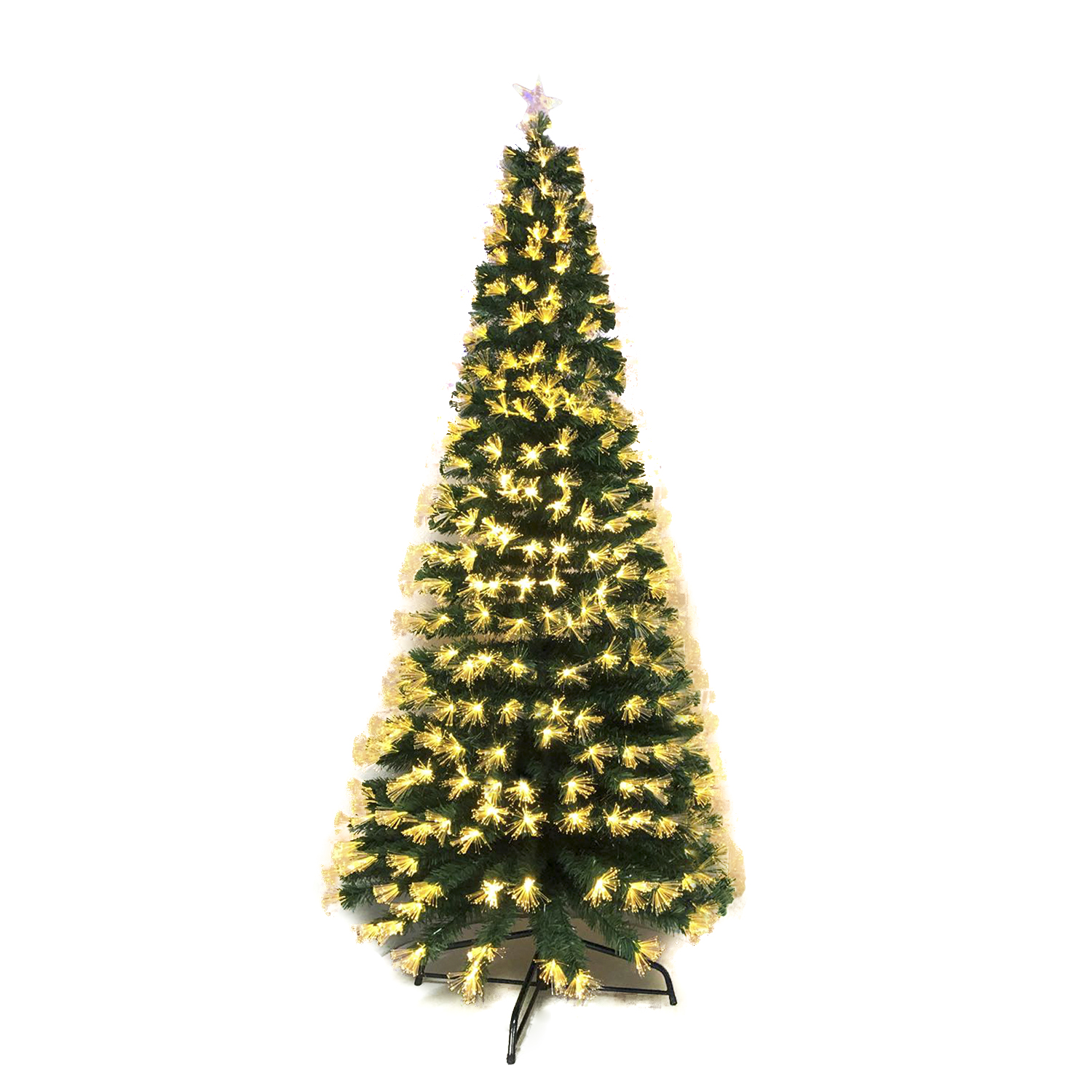 DAM. ÁRBOL DE FIBRA ÓPTICA C/LUZ CALIDO 60CM VERDE 28x28x60cm
