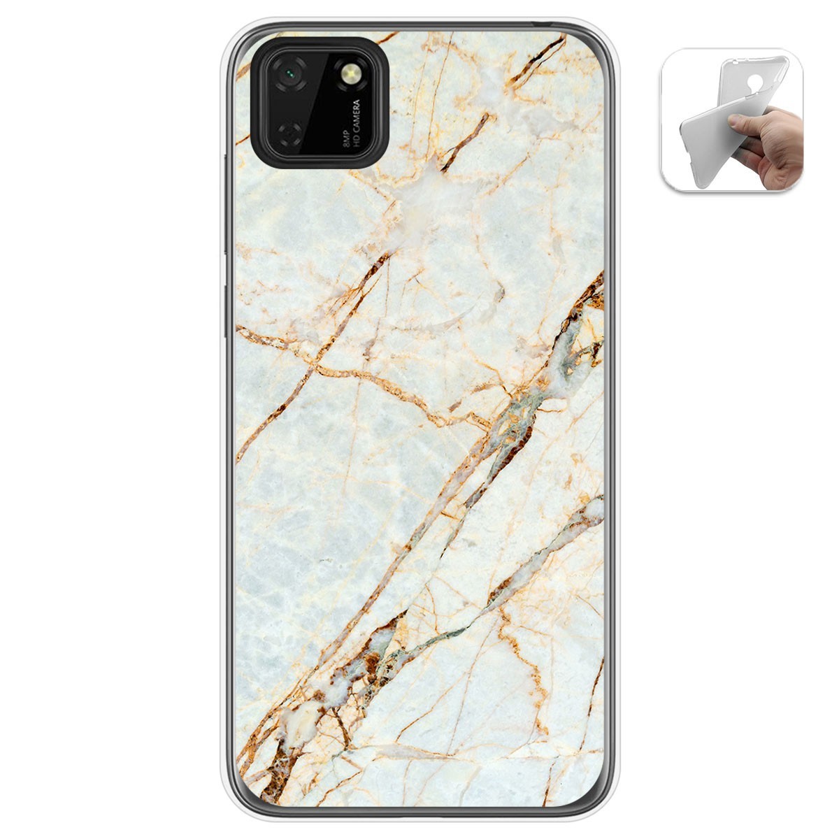 Tumundosmartphone Funda Gel Tpu para Huawei Y5p diseño Mármol 13 Dibujos