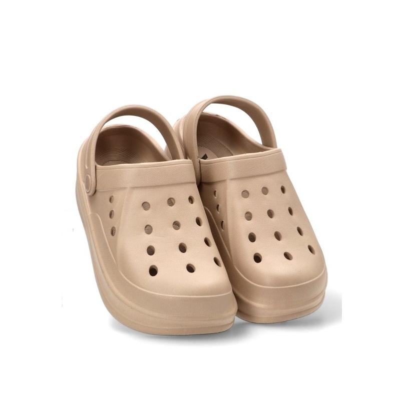 Zueco Sandalia Playa Xti - Mujer - Suela Plana - Modelo 145139 - Color Beige