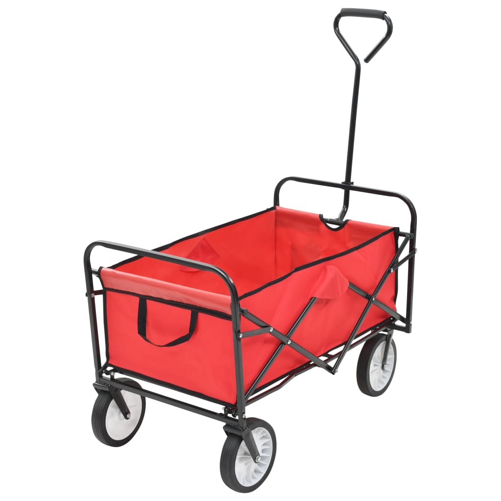 vidaXL Carrito de Mano Plegable Acero Carretilla Carreta Carga Jardinera Color Azul,  Rojo,  Gris y mas