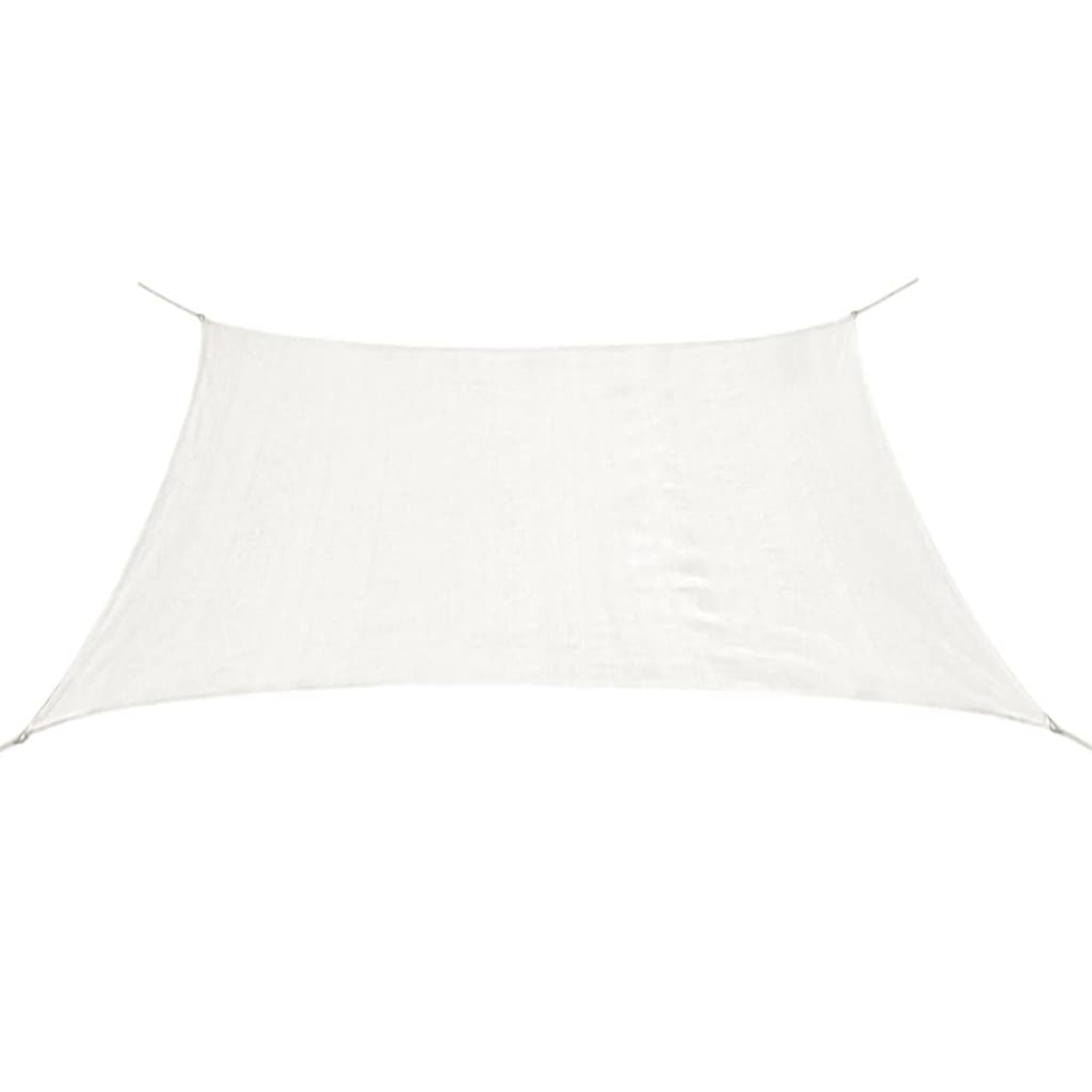 vidaXL Toldo de vela cuadrado HDPE 3,6x3,6 m Color Blanco, Antracita, Crema