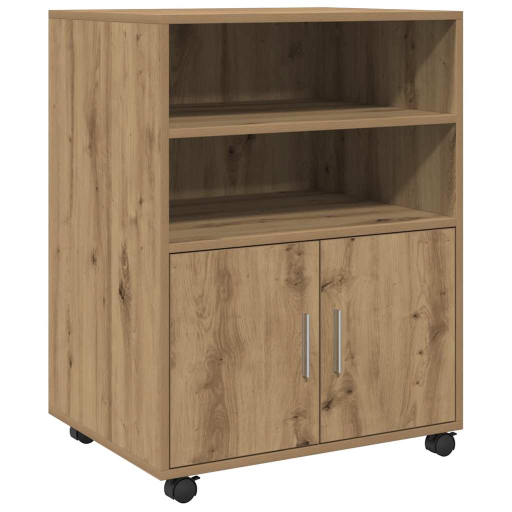 vidaXL Armario con Ruedas Archivador Almacenamiento Oficina Madera Ingeniería 60x48x81 cm