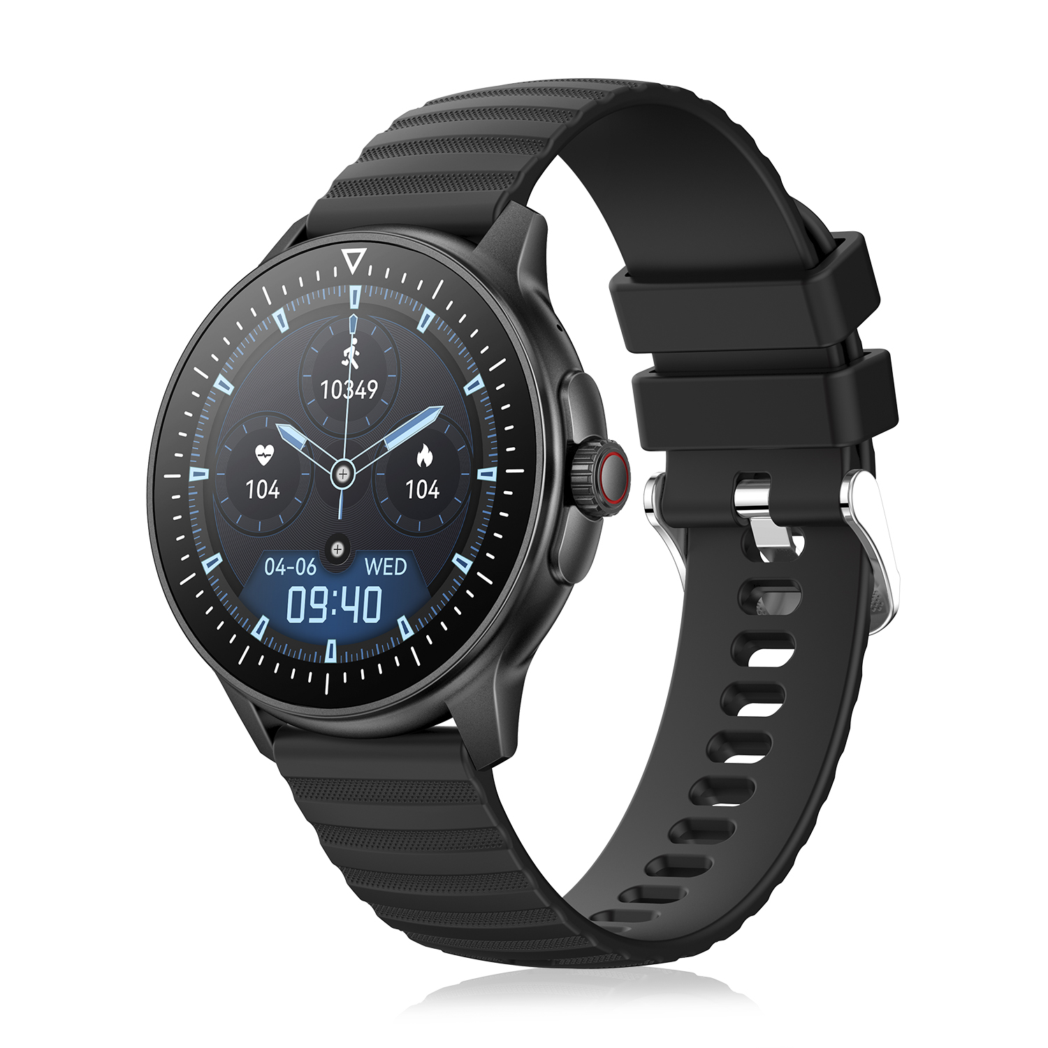 DAM. Smartwatch ZW45 con notificaciones de Apps, llamadas Bluetooth. Medición de tensión y oxígeno en sangre. Corona multifunción. 4,9x1,1x4,7cm