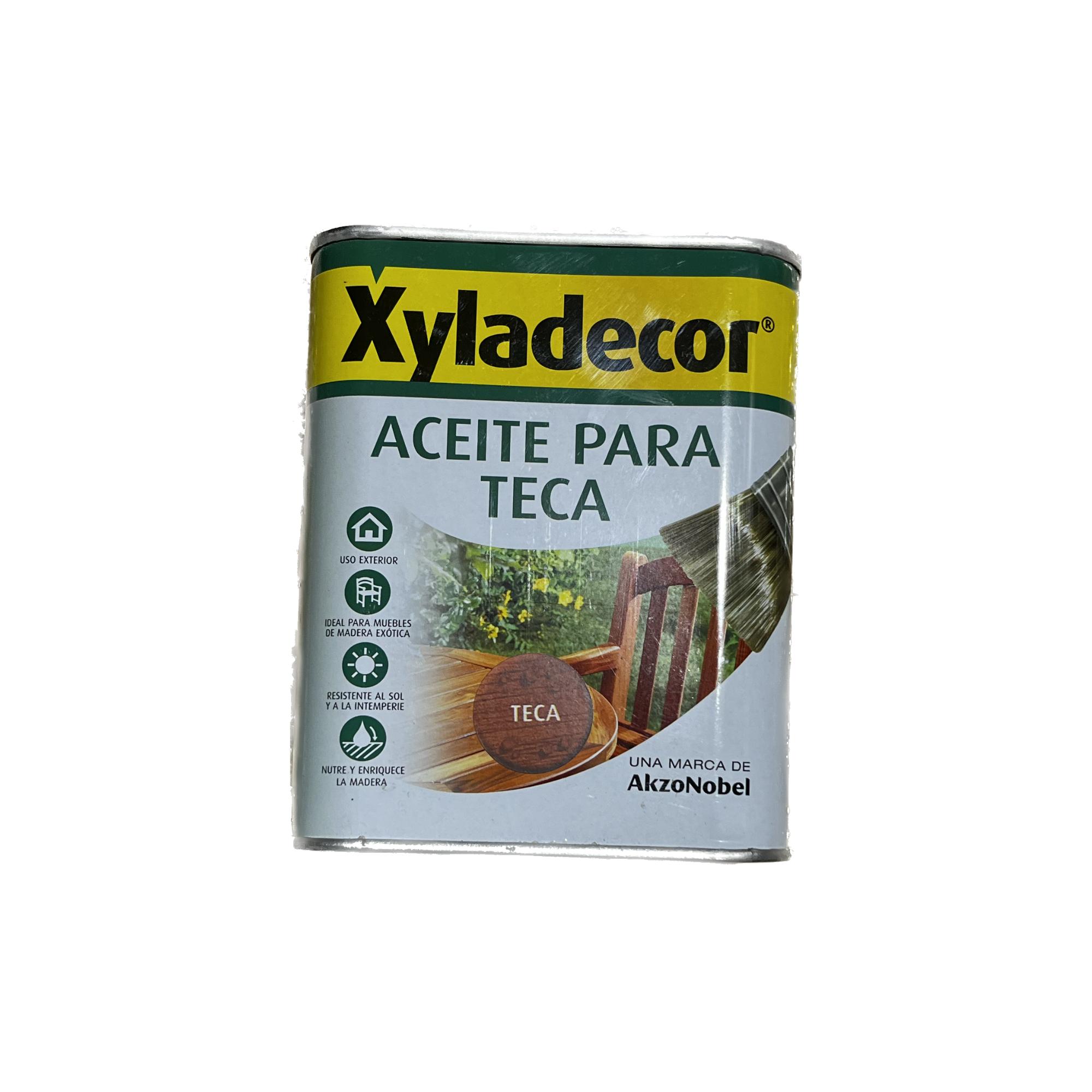 Xyladecor Aceite para Madera Teca 750ml - Protección Duradera Contra Intemperie y Rayos UV