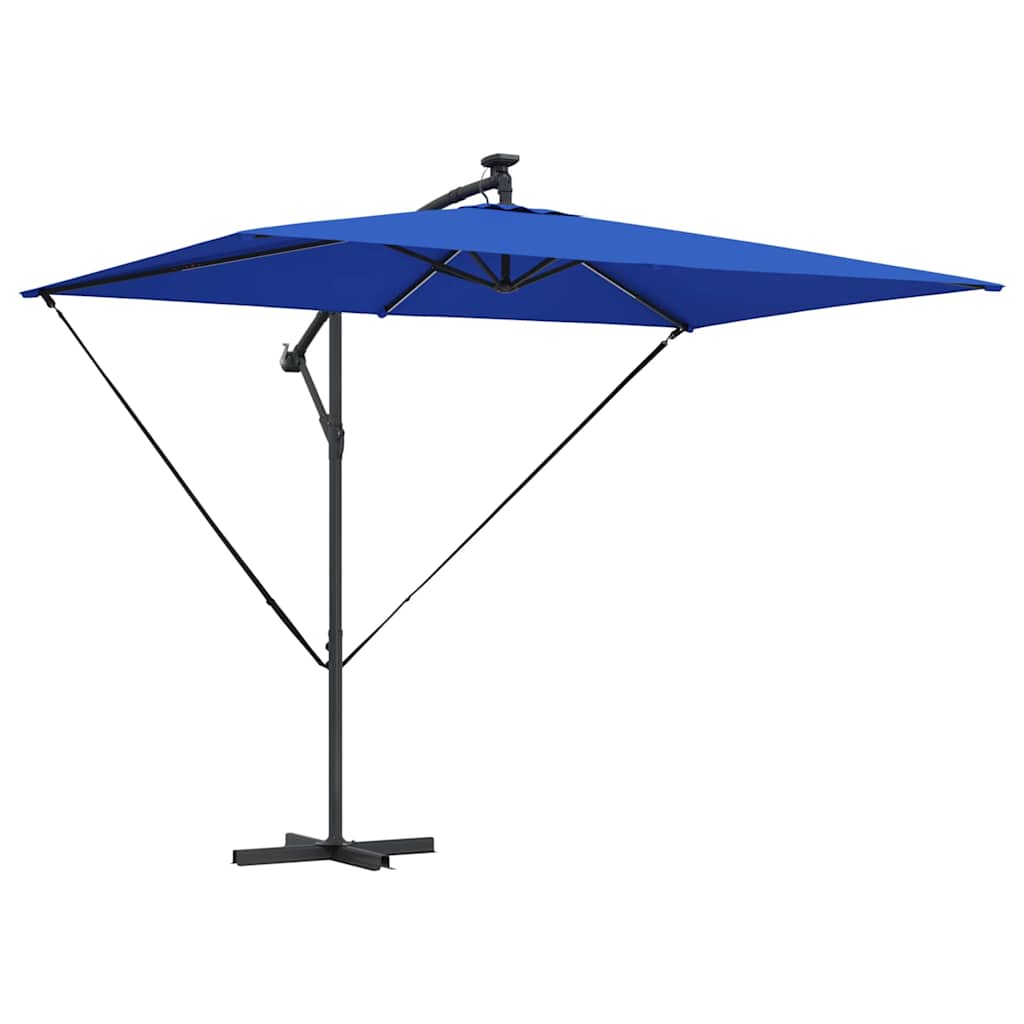 vidaXL Sombrilla Azul azur 294 x 200 x 270 cm Poliéster y Aluminio