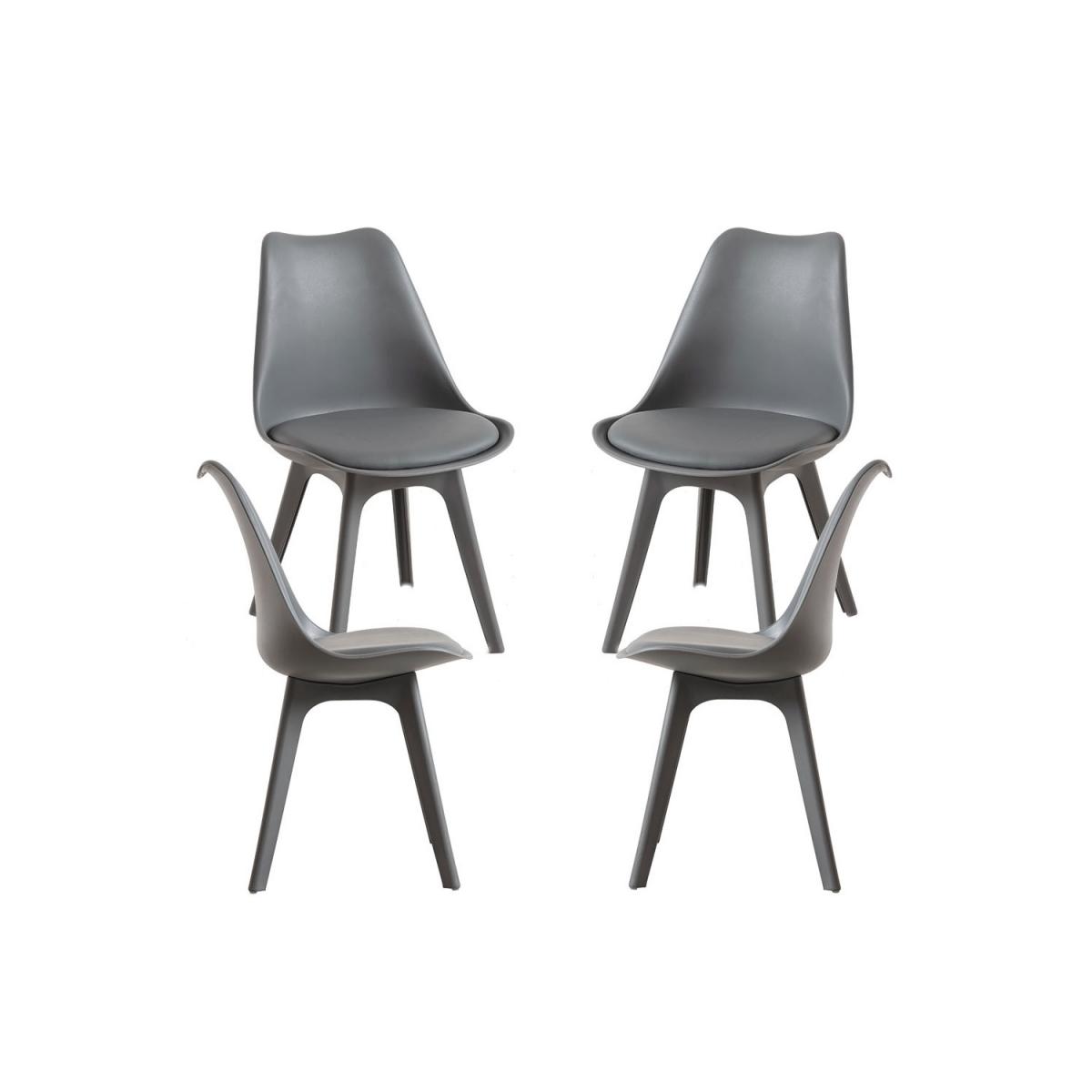 Regalos Miguel - Packs Sillas Comedor - Pack 4 Sillas Synk Suprym - Gris oscuro