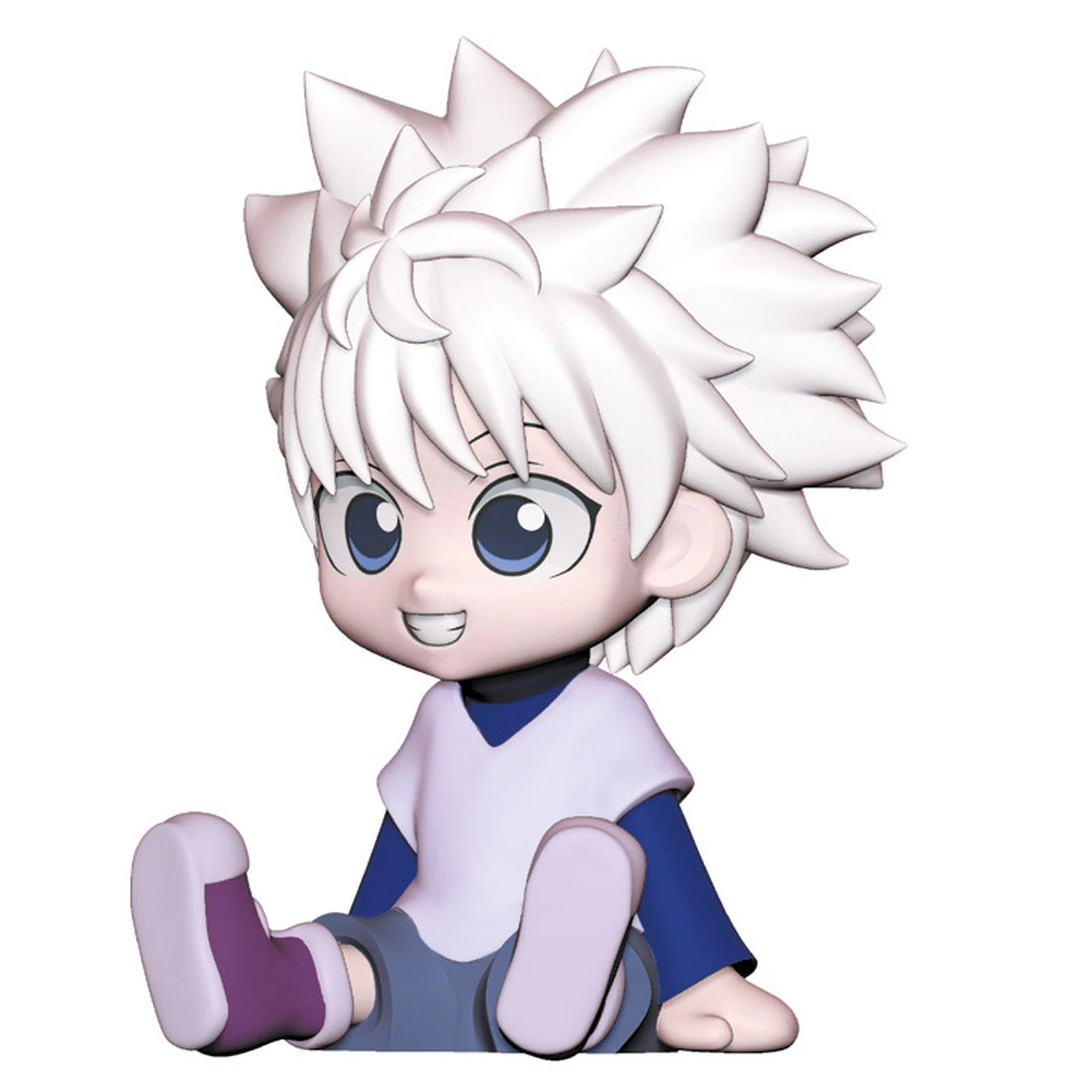 Plastoy - Figura hucha Killua Zoldyck de Hunter X Hunter SD080183 para fans de anime, decorativa y funcional para ahorro, fabricada en plástico resistente