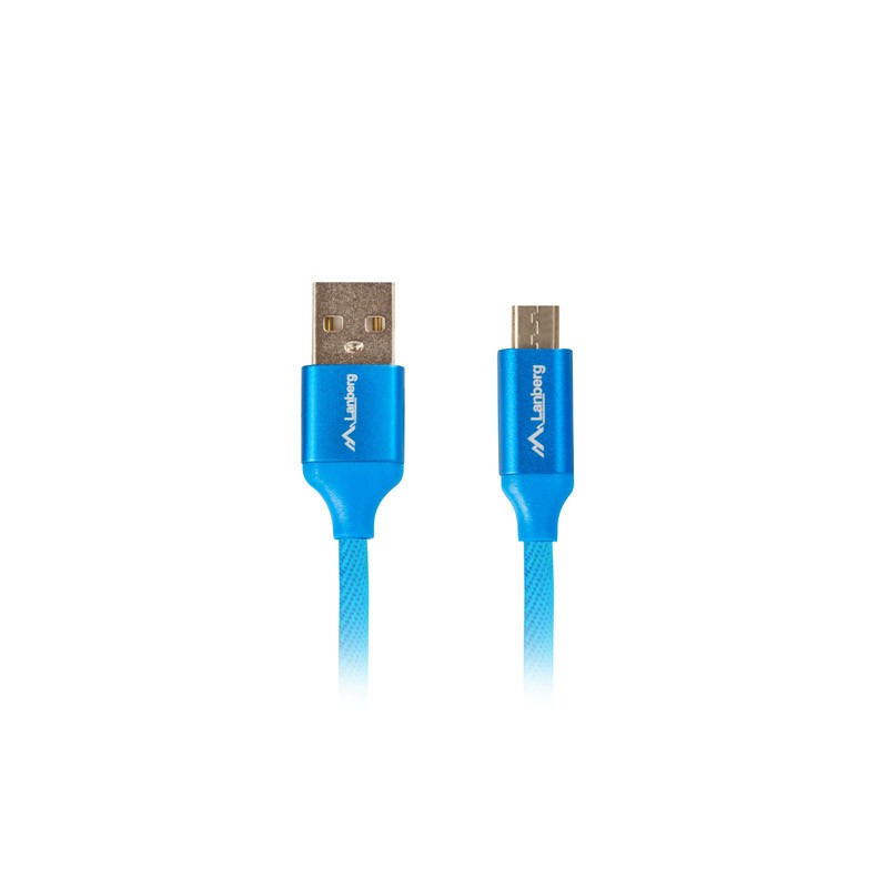 Lanberg - CA-USBM-20CU-0018-BL cable USB USB 2.0 1,8 m Micro-USB A USB A Azul CA-USBM-20CU-0018-BL
