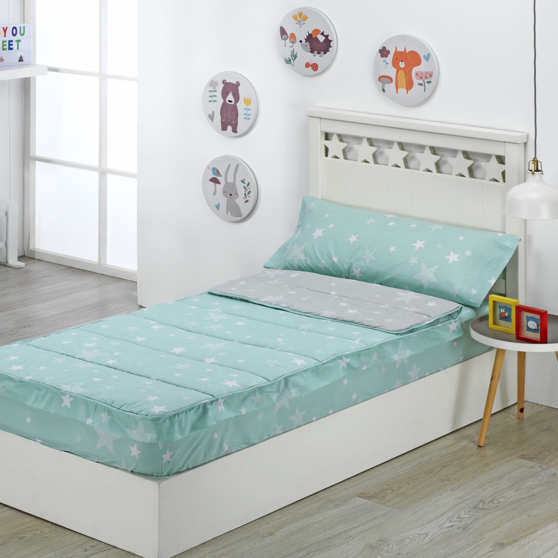 Saco Nórdico con Cremallera Cama Infantil Estrellas Stars Relleno Incluido