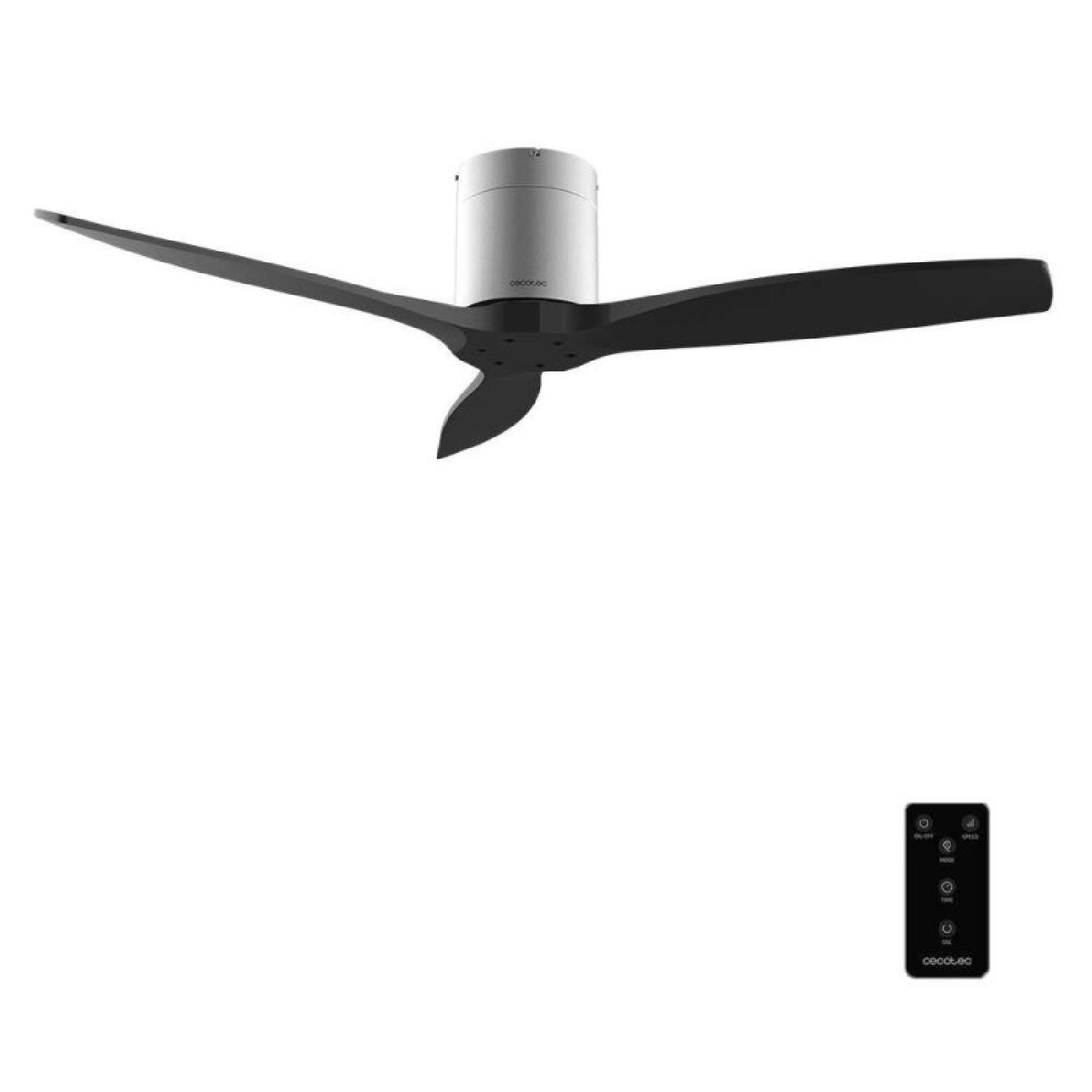 Cecotec Ventilador de Techo con Mando a Distancia de 52" EnergySilence Aero 5400 Classic Iron&Black. Motor DC 40W, 3 Aspas