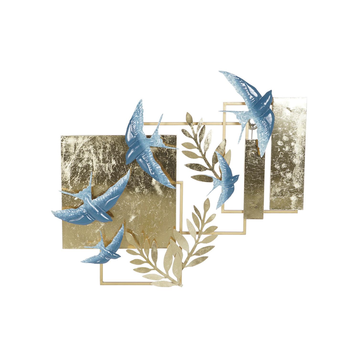 Decoracion Pared Metal 84,5X8,3X72,4 Golondrinas El mejor complemento para tu hogar -Fijalo-