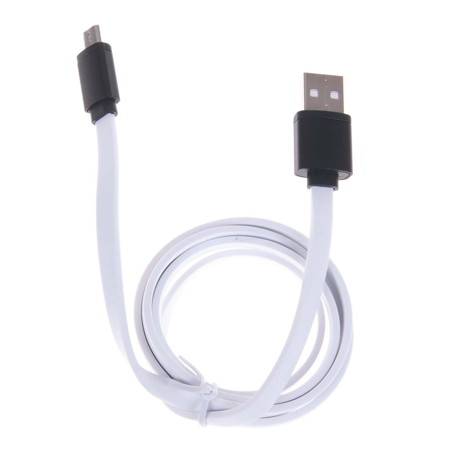 DAM. CABLE MICRO USB A USB BLANCO/NEGRO. 100x1x0cm