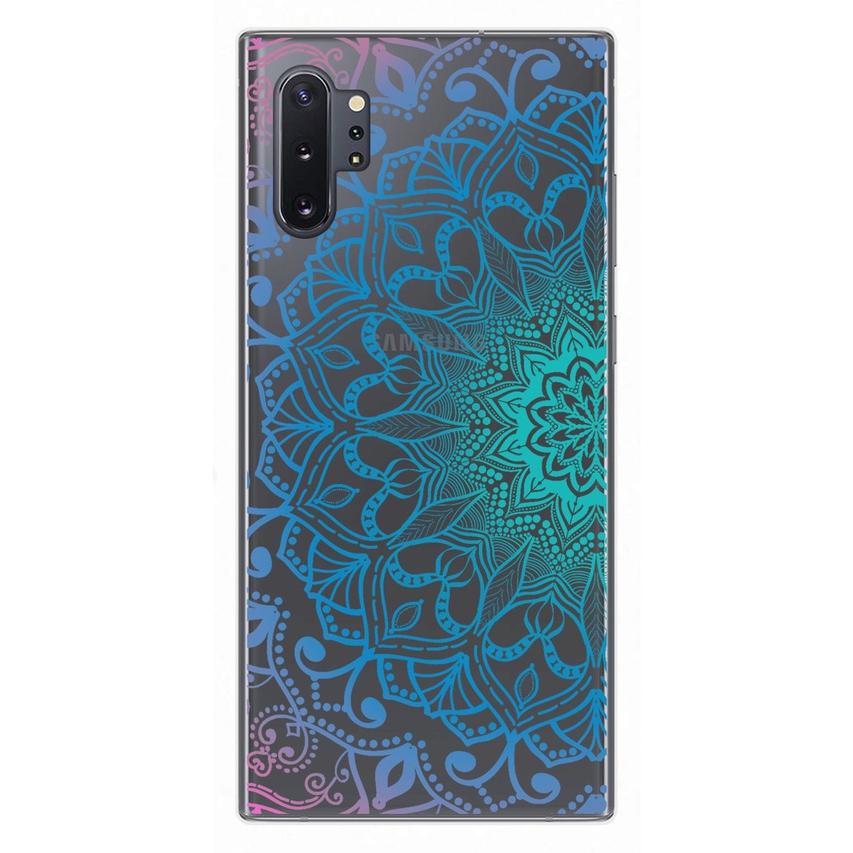 Tumundosmartphone Funda Gel Transparente para Samsung Galaxy Note10+ diseño Mandala Dibujos