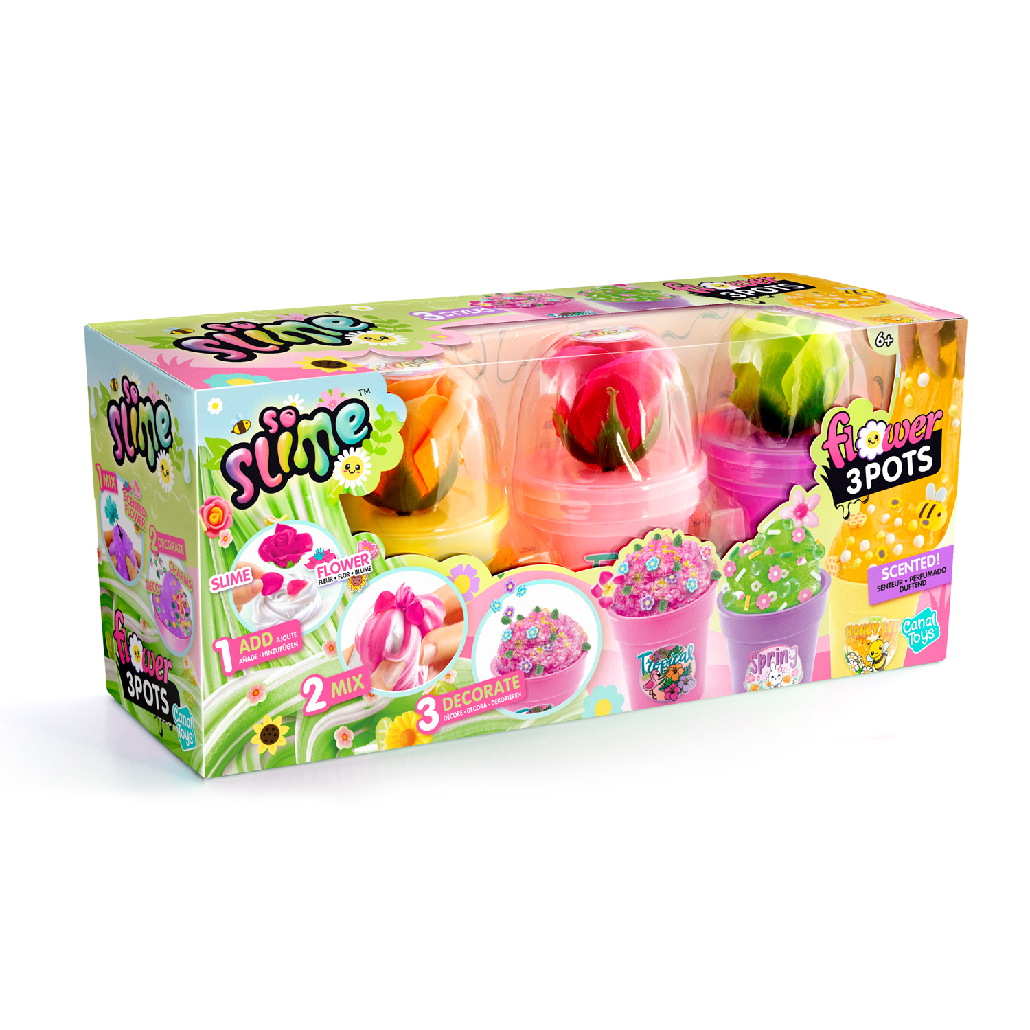 Slime Flower 3 Pot - So Slime Flower - Canal Toys - SSC418