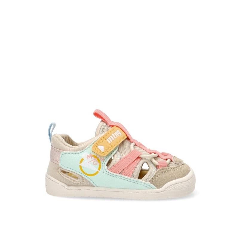 Sandalia Respetuoso/barefoot Mustang Kids - Niña - Suela Plana - Modelo 48908 - Color Multicolor