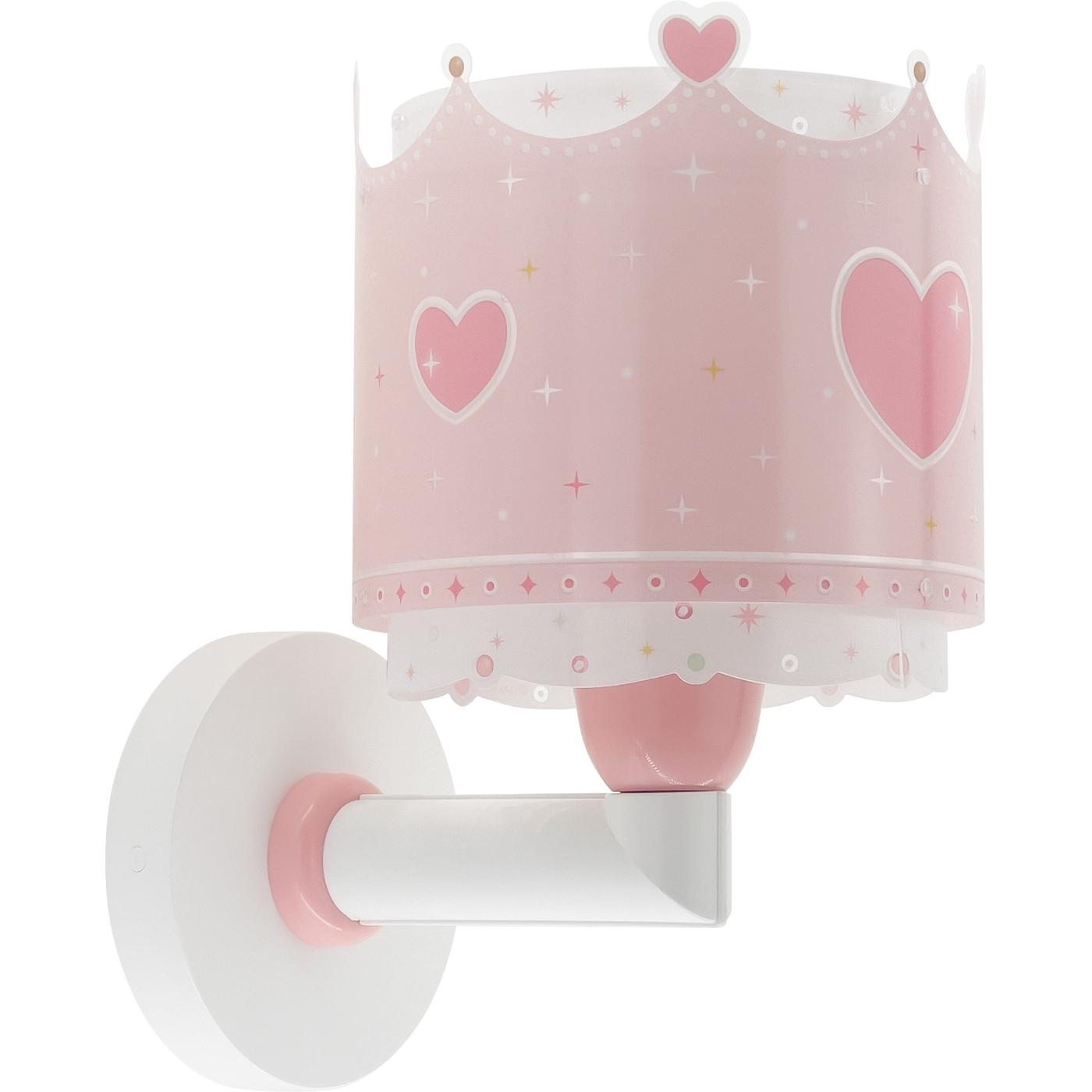 Aplique de pared infantil Little Queen corona y corazones