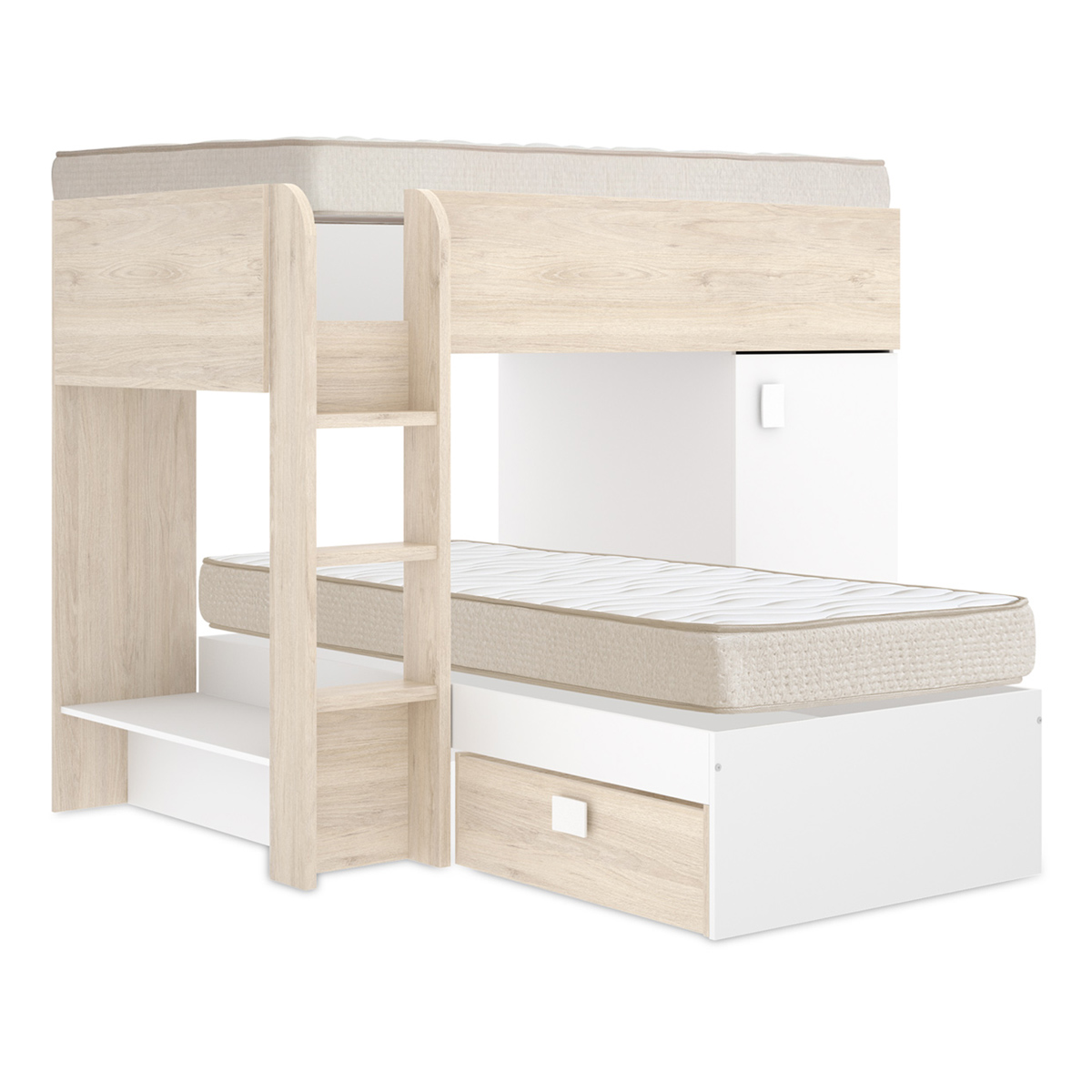 Pack ahorro juvenil Tren Move con 2 Colchones viscoelásticos Nova 90 x 190 cm | Subida a domicilio