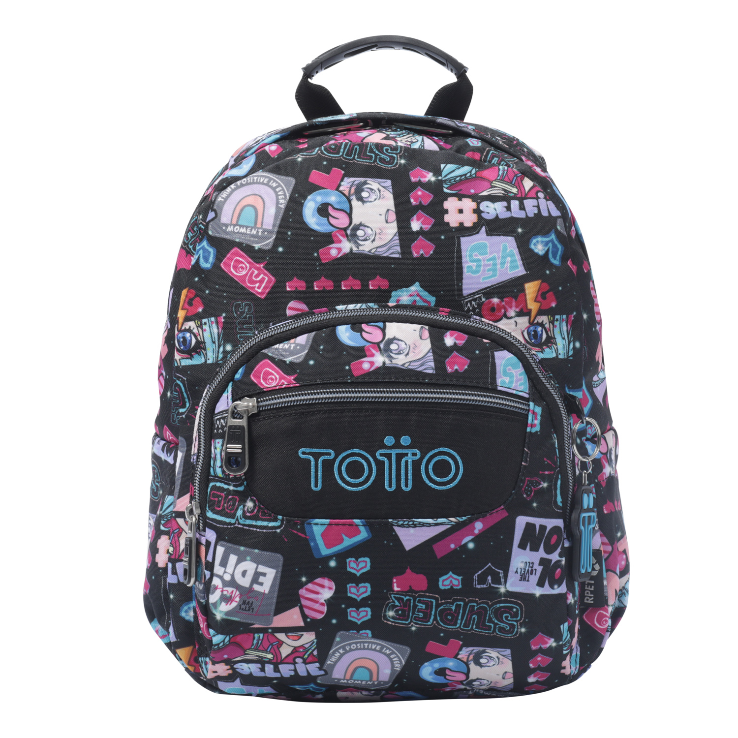 Totto Mochila escolar Tempera Material: Poliéster 27 x36.5 x12 cm