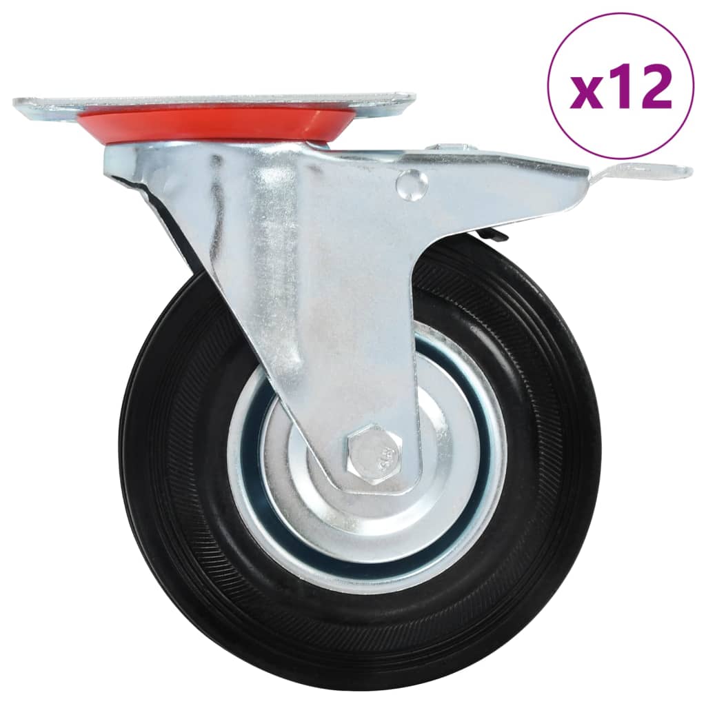 vidaXL Ruedas Giratorias con Frenos Dobles con Diámetro 125mm Materiales Cantidad 4 unidades,  8 unidades,  12 unidades y mas