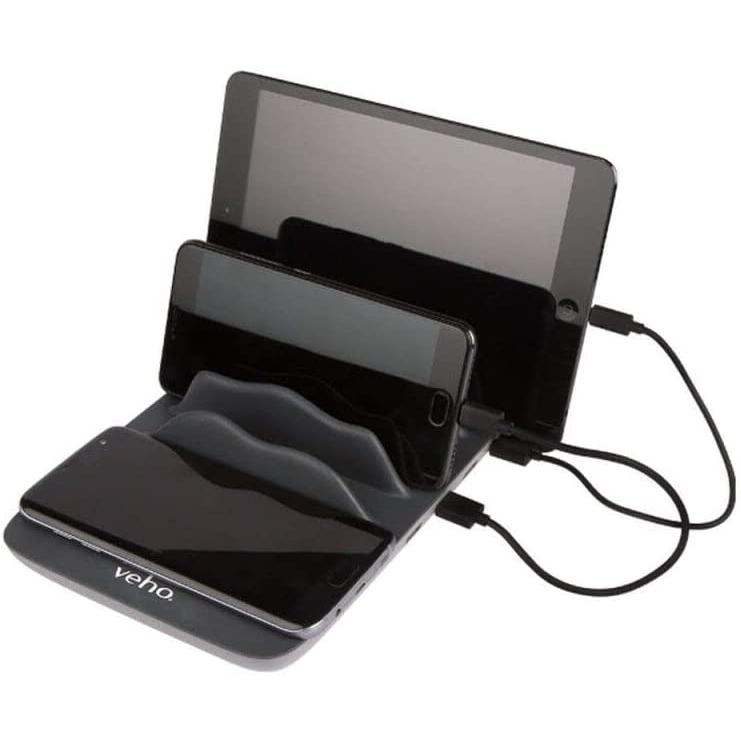 Veho Cargador Inalámbrico 4 Puertos USB de Carga Rápida