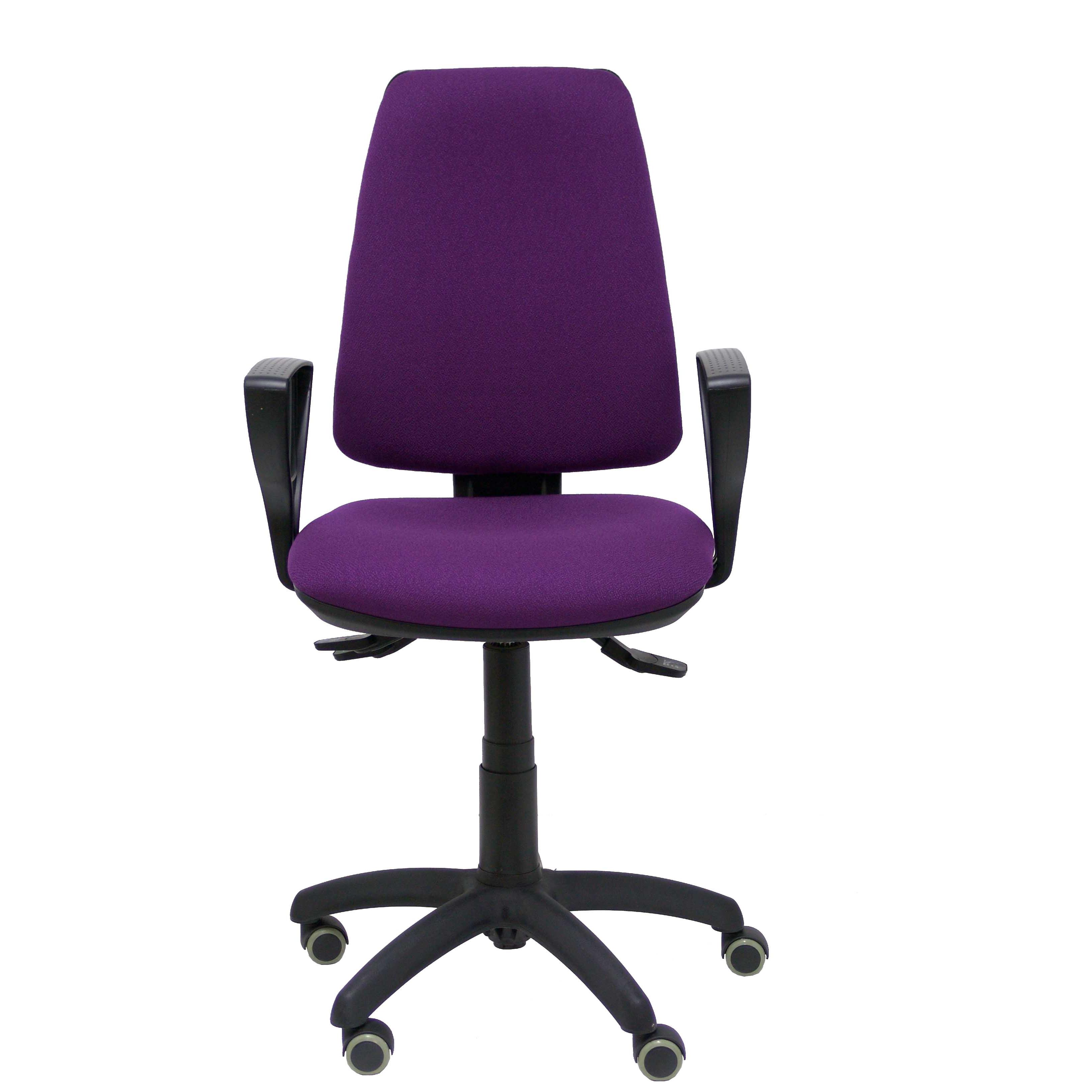 Piqueras Y Crespo Silla Elche S Bali Morado Ergonómica con Brazos Fijos y Ruedas de Parqué
