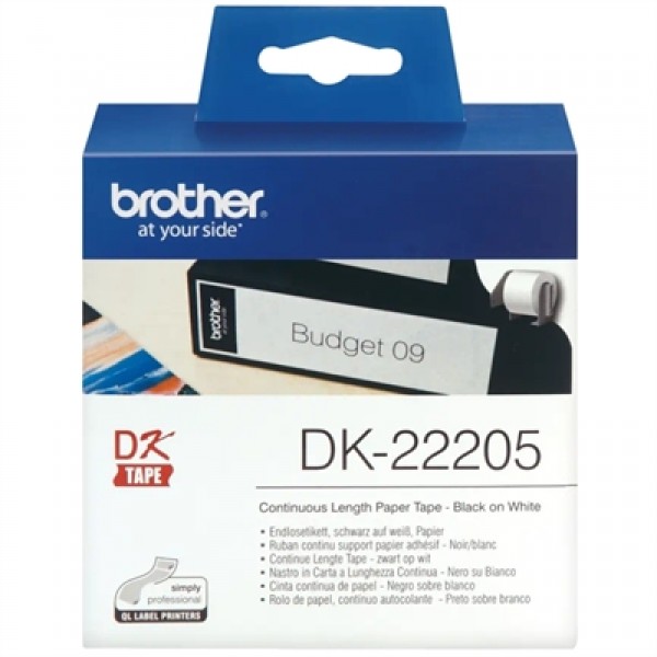 Brother cinta dk22205 papel térmico continuo 62mm EL PRECIO INCLUYE 2 UNIDADES