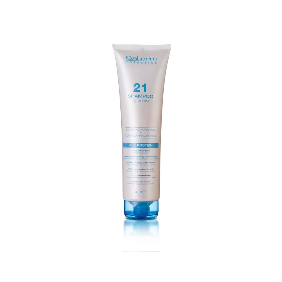 Salerm Cosmetics Champú Acondicionador para Cabellos Secos y Dañados con Ácido Hialurónico