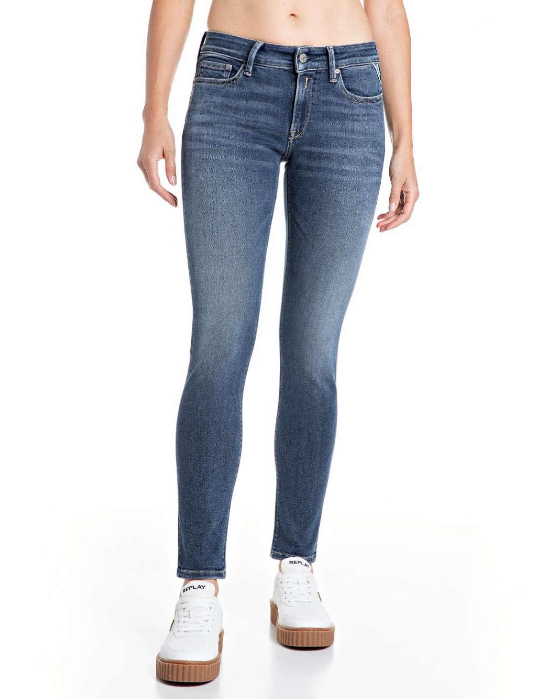 Pantalón vaquero Replay azul skinny para mujer