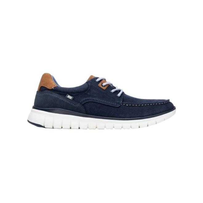 Zapatilla Casual Hombre Xti 145798 Navy: Estilo Urbano y Confort Vegano con Certificación PETA, Suela Ligera y Flexible, Ajuste Personalizado con Cordones, y Altura de Tacón de 3 cm para una Postura C