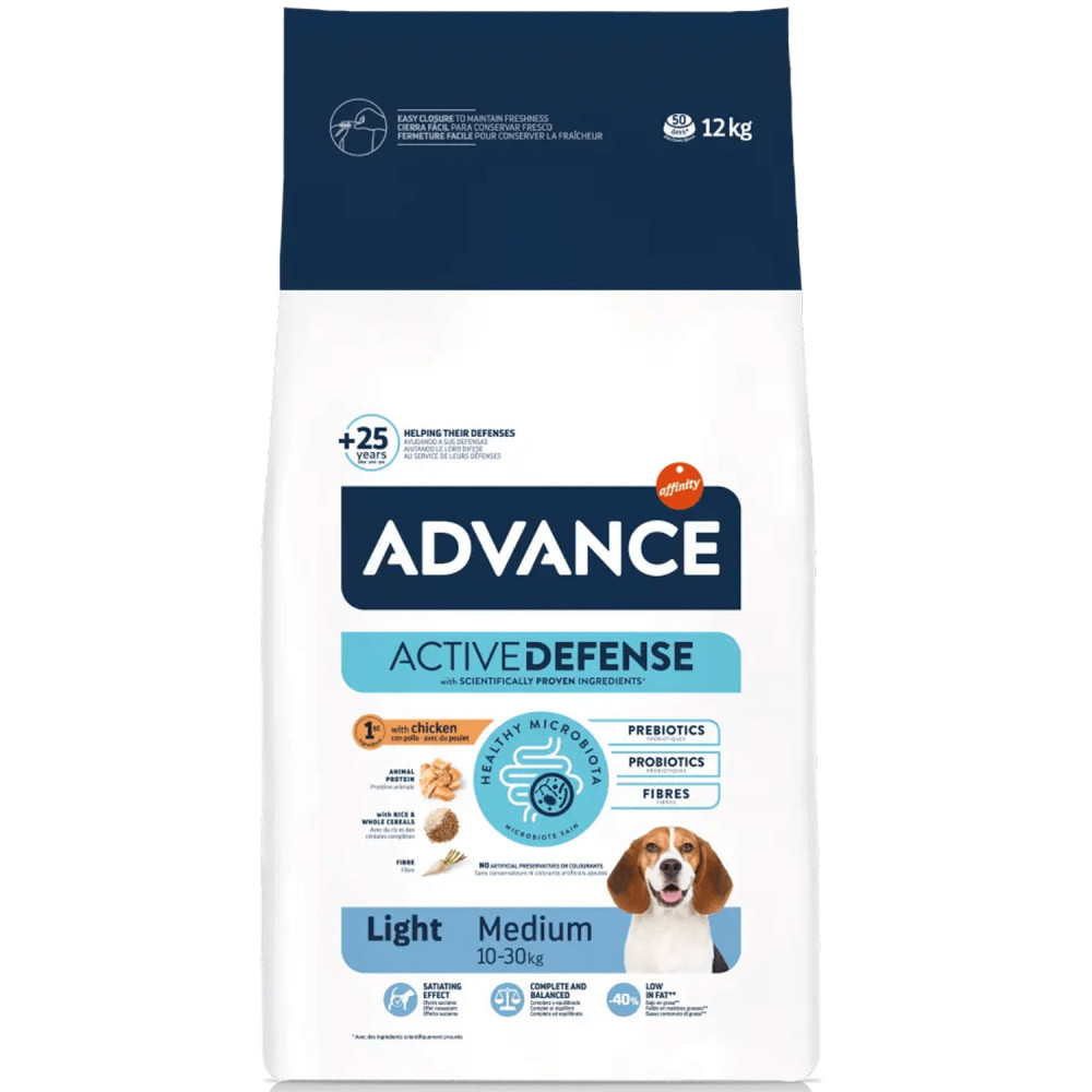 ADVANCE MEDIUM LIGHT CHICKEN & RICE 12KG
