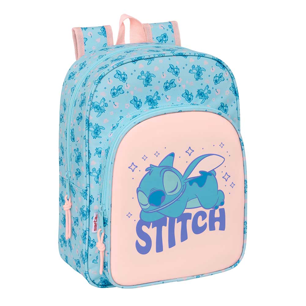 MOCHILA INFANTIL BOLSILLOS ADAPT.CARRO STITCH "OHANA"