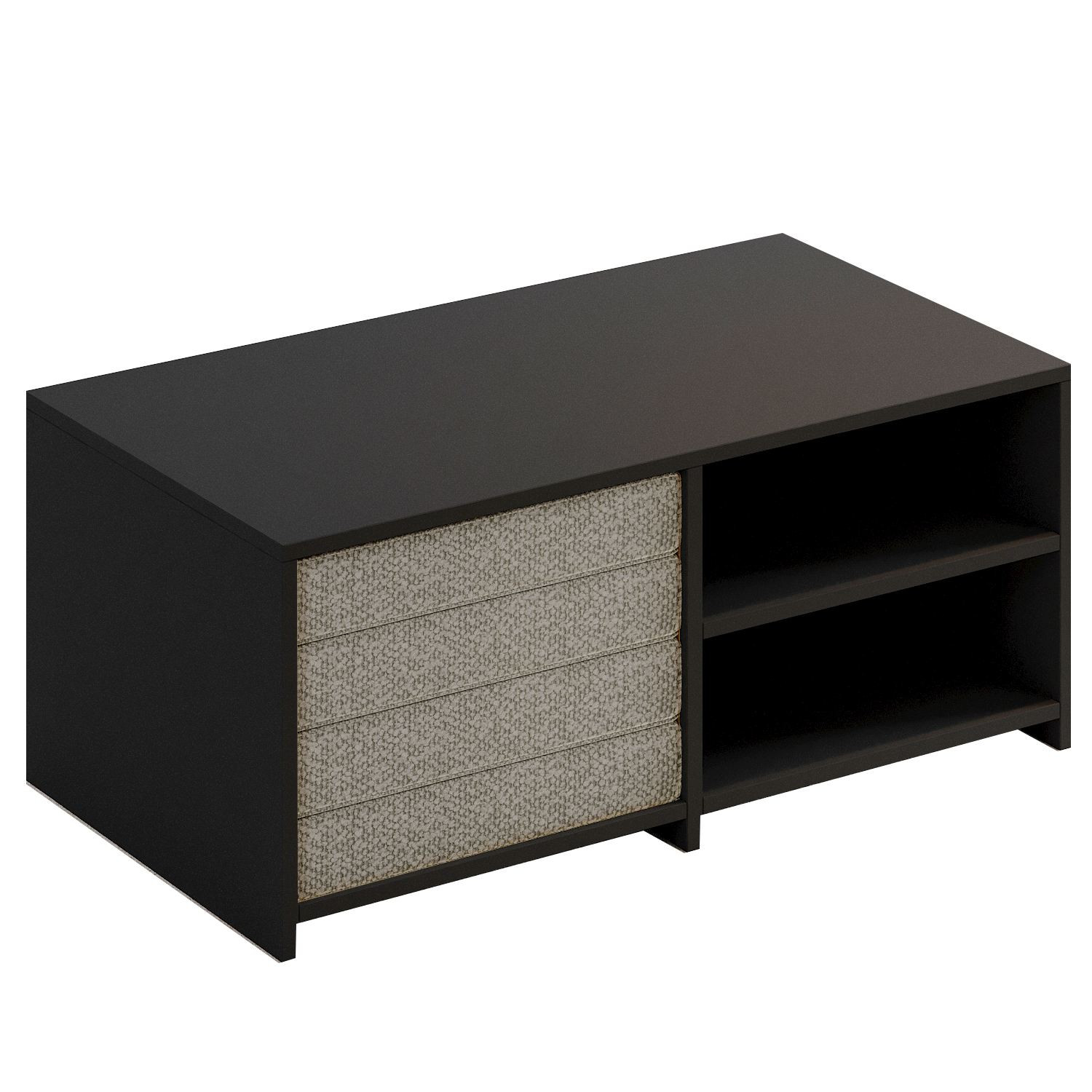 Habitat y Jardin - Juego de mesa baja de madera "Gord" - 90 x 45 x 44,1 cm - Antracita