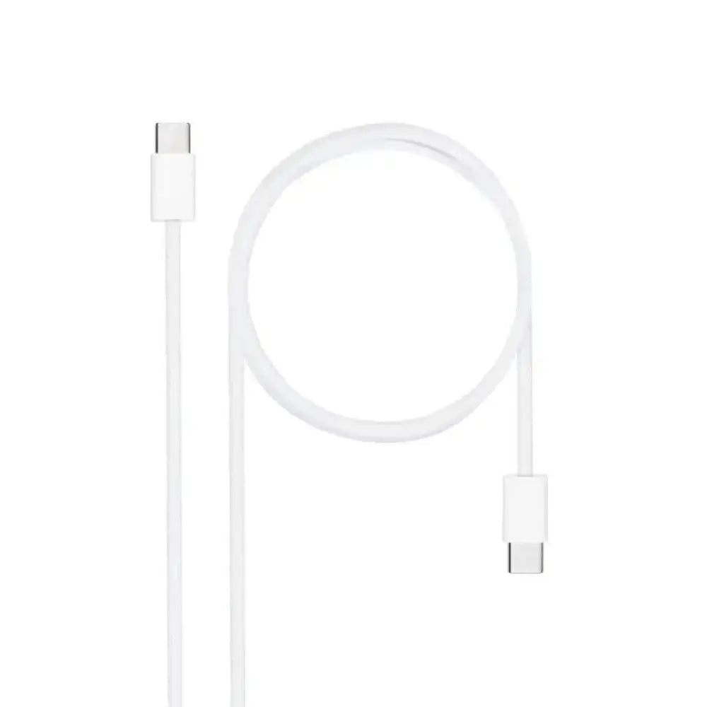 Nanocable 10.01.6002-CO Cable USB 2.0 Tipo-C 60W 480Mbps 2m Blanco