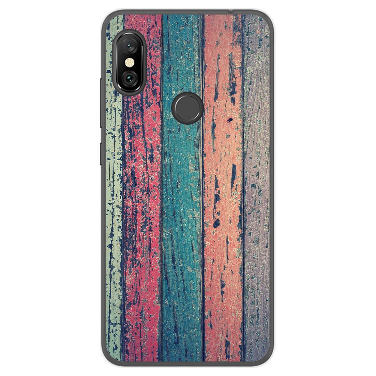 Tumundosmartphone Funda Gel Tpu para Xiaomi Redmi Note 6 Pro diseño Madera 10 Dibujos