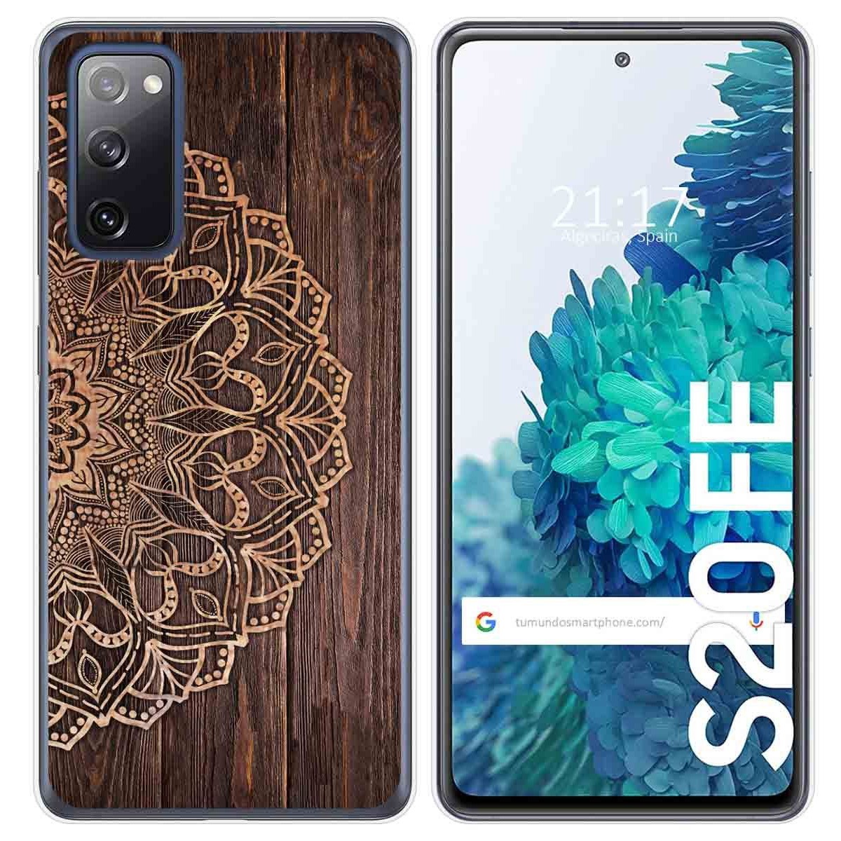 Tumundosmartphone Funda Gel Tpu para Samsung Galaxy S20 FE diseño Madera 06 Dibujos