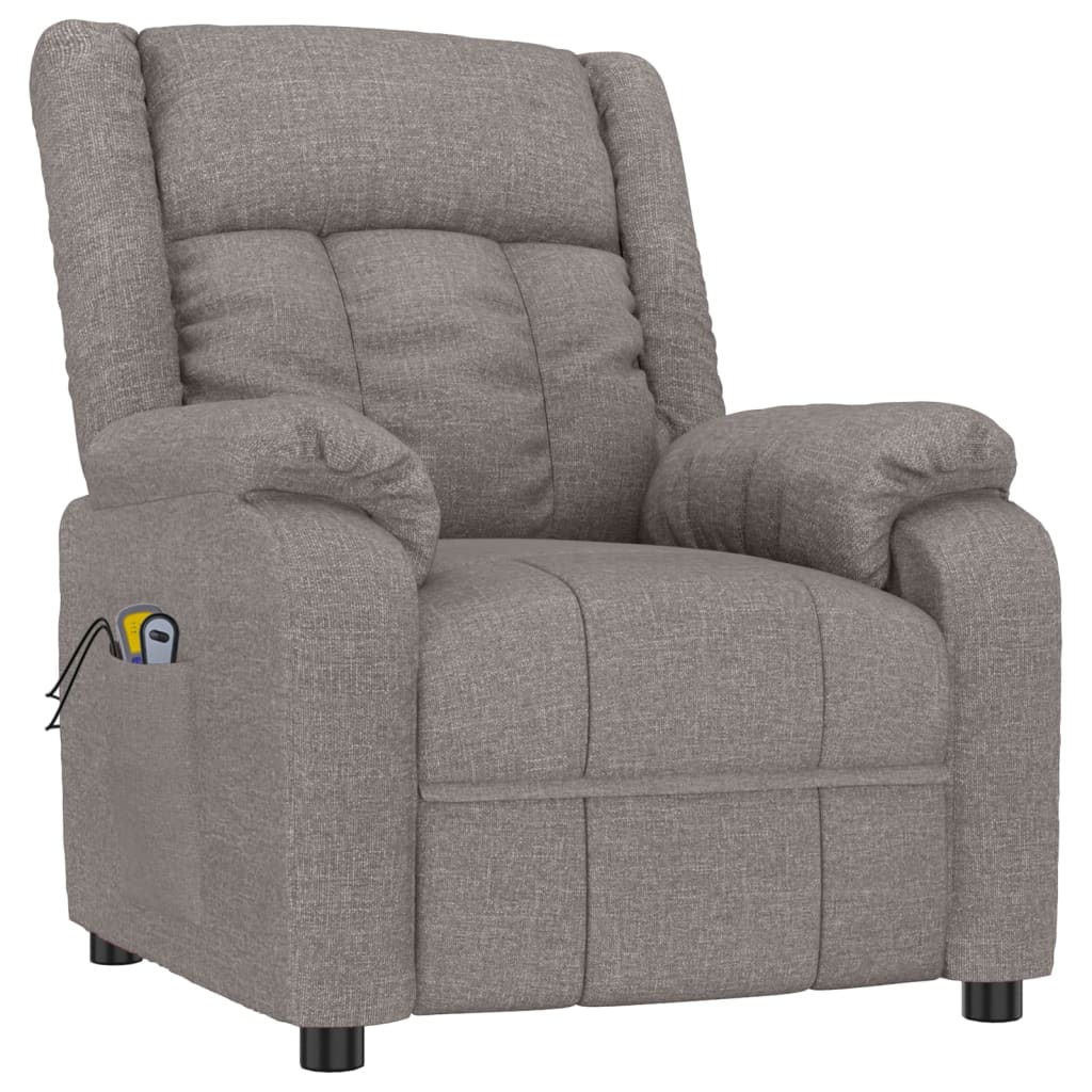 vidaXL Sillón de masaje eléctrico tela Multicolor