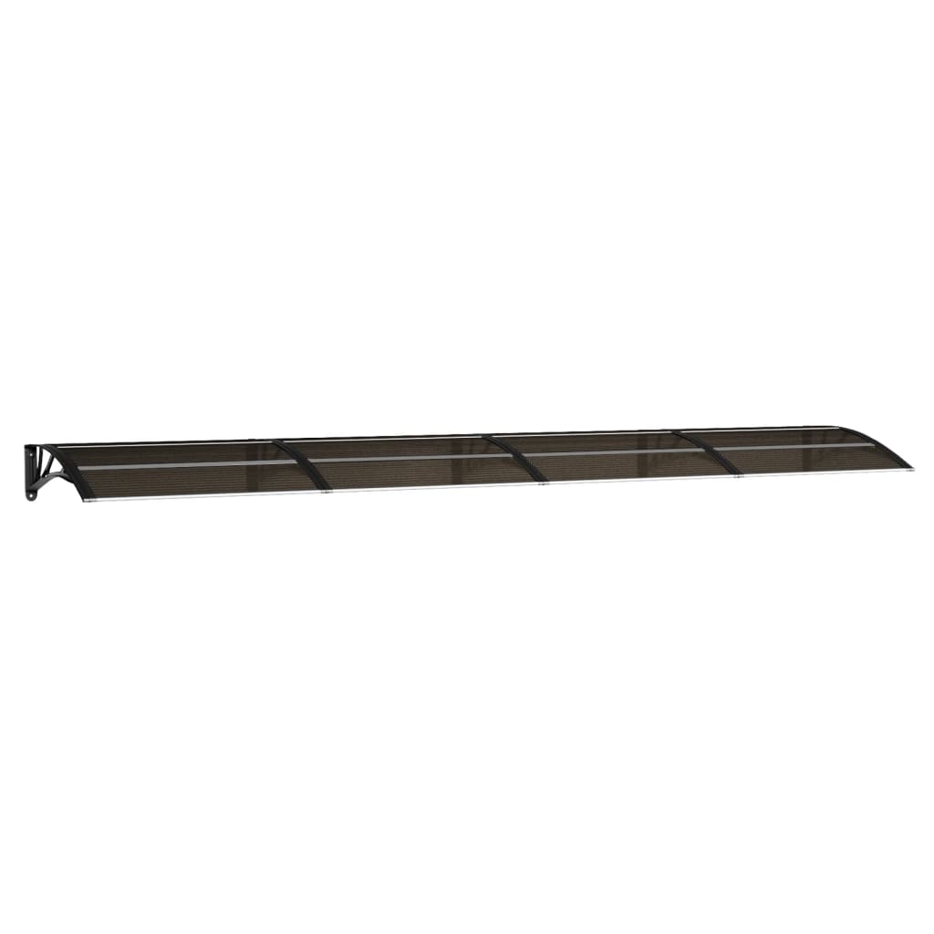 vidaXL Marquesina de puerta policarbonato negro 400x75 cm Protección Rayos UV para Terraza Patio Exterior Jardín