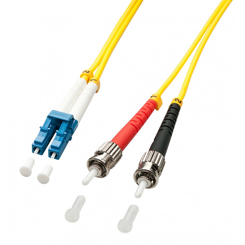 Lindy - 2m LC/ST Cable de fibra óptica e InfiniBand Multicolor, Amarillo 47461