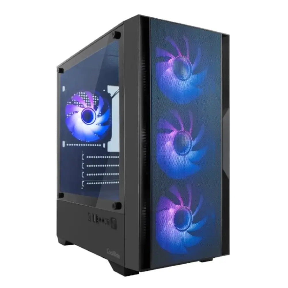 Torre PC Carcasa Coolbox GM220 MPFusion Micro ATX con 4 ventiladores ARGB USB-C