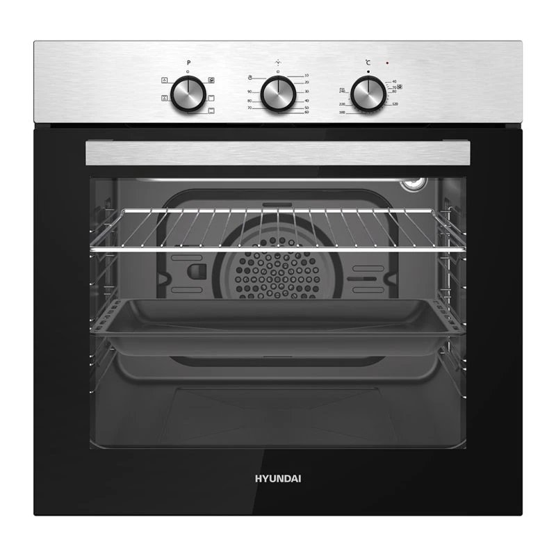 Hyundai - Horno empotrable multifunción HHM4700X de 60 L y clase energética A, con limpieza hidrolítica (vapor), acabado inoxidable y diseño integrable para cocina moderna