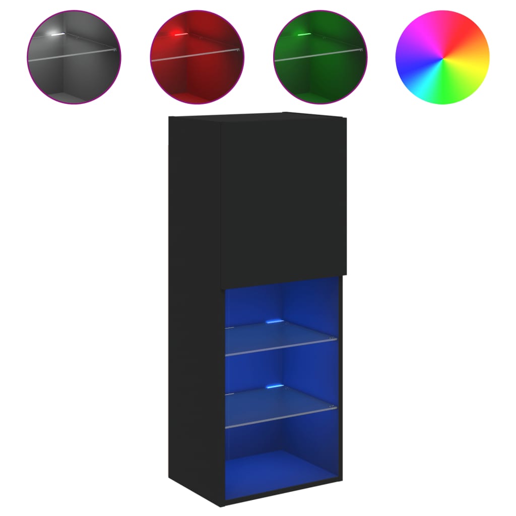 vidaXL Mueble para TV con luces LED 40,5x30x102 cm, Mueble de Salon, Mueble TV, Mueble TV salon, Mesa de TV, Mueble tele