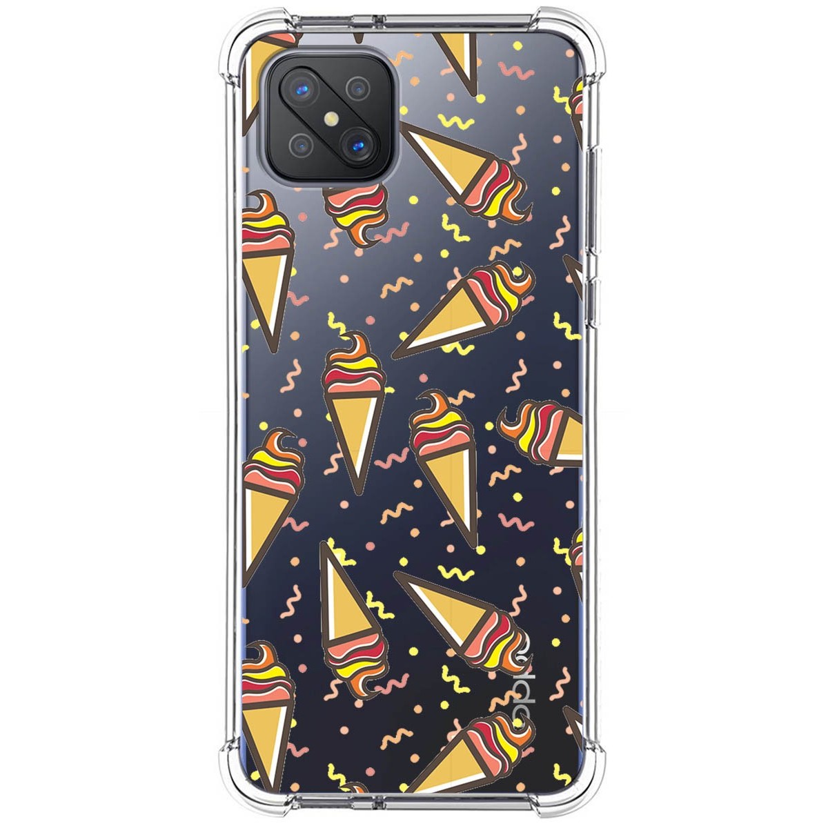 Tumundosmartphone Funda Silicona Antigolpes para Oppo Reno 4Z 5G diseño Helados Dibujos
