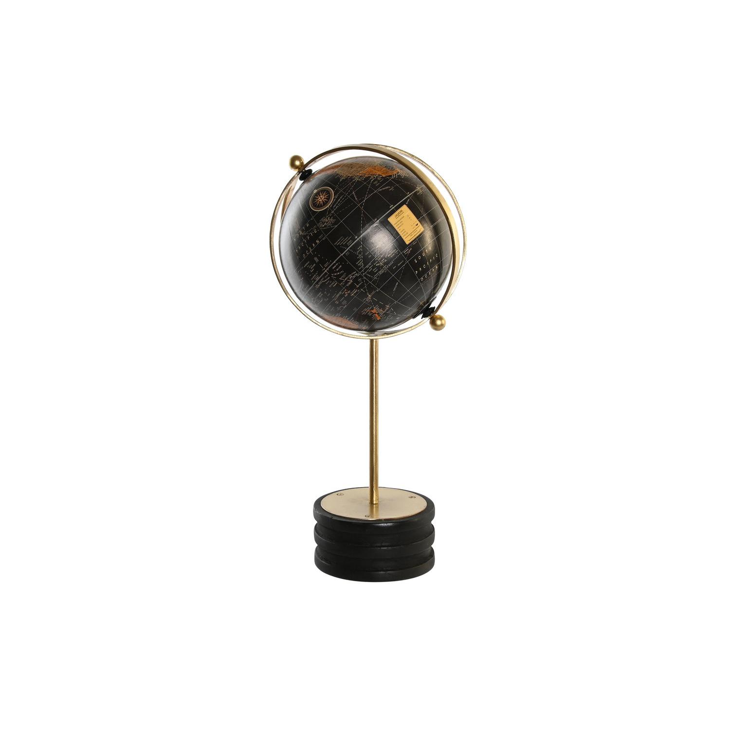 GLOBO TERRAQUEO MANGO METAL 24X20X52 DORADO DH200455