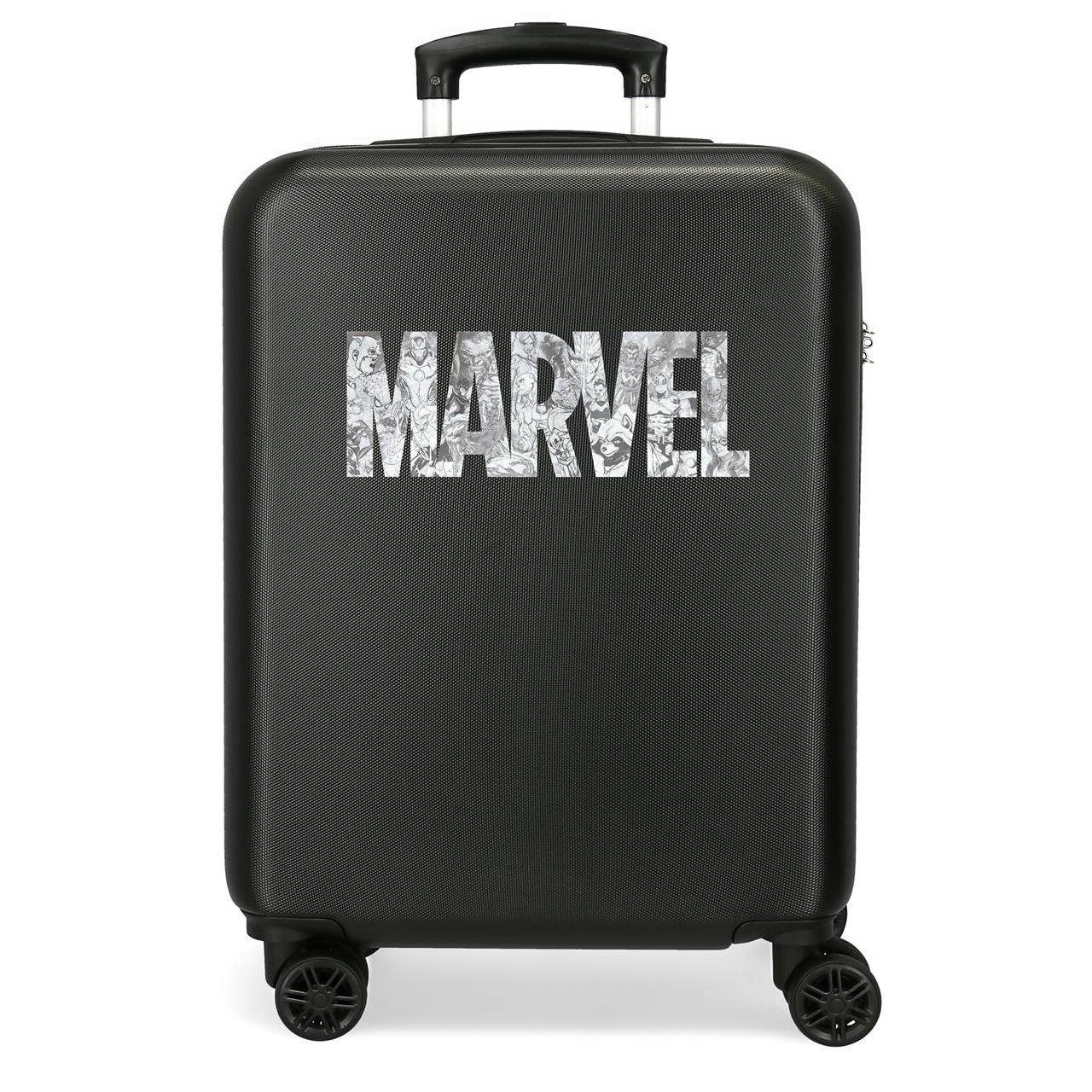 Marvel Maleta De Cabina ABS Rígida Power Marvel Negro 55cm