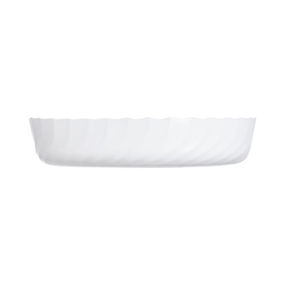 LUMINARC TRIANON Fuente Oval Opal 31x24CM Blanco Brillo Fabricado en Francia Reciclable